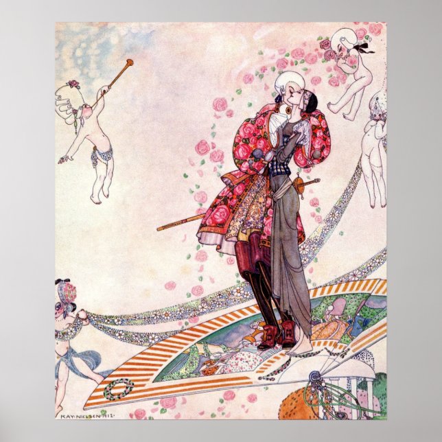 Poster Prince Souci na ventoinha por Kay Nielsen (Frente)