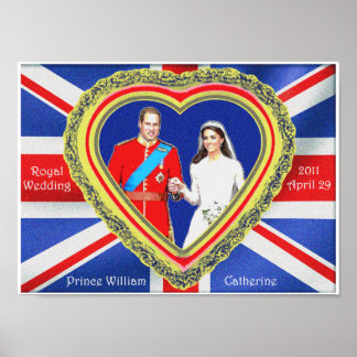 Póster Prince William e Catherine Royal Wedding