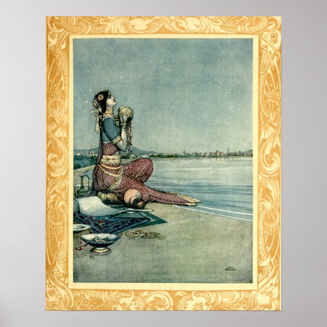 Poster Princesa à Beira-Mar por Heath Robinson (Frente)