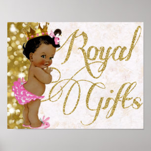 Poster Princesa africana Gifts Baby real Shower Birthday