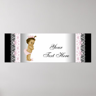 Poster Princesa Bebê Vintage Rosa