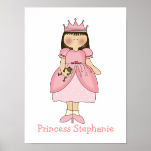 Poster Princesa bonito Imprimir das meninas