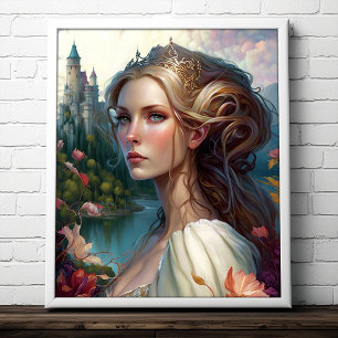 Poster Princesa Castle Fantasy Art
