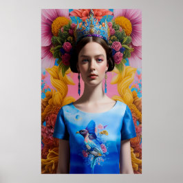 Poster Princesa casual da Coroa Azul