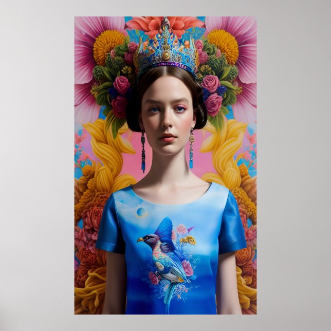 Poster Princesa casual da Coroa Azul (Frente)