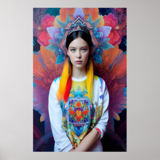 Poster Princesa com um suéter branco