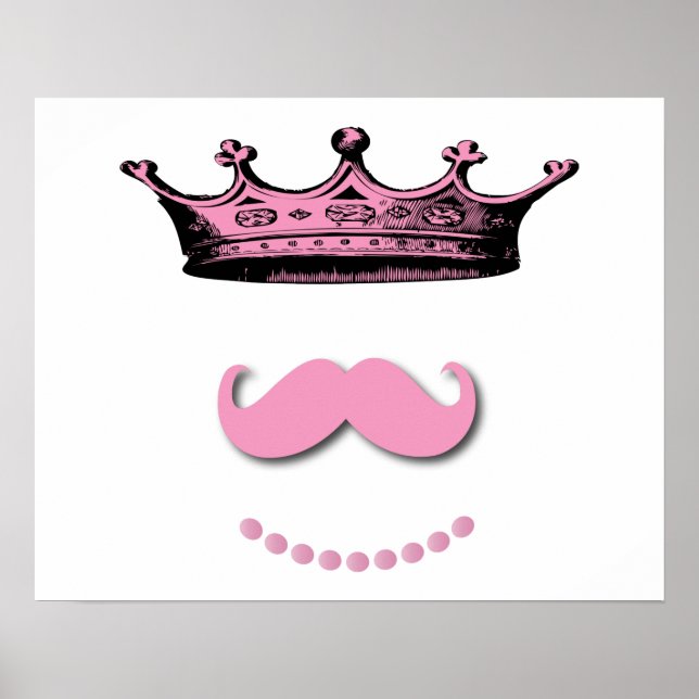 Póster Princesa Coroa e bigode (Frente)