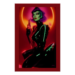 Póster Princesa Cybrella na Festa Cyberpunk