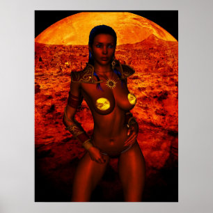 Poster Princesa da fantasia de Marte