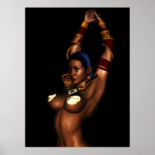 Poster Princesa da menina da fantasia de Marte