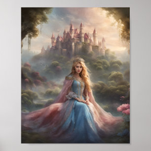 Poster Princesa de Conto de Fadas 