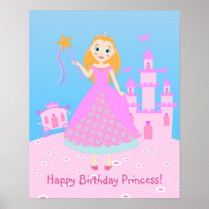 Poster Princesa de Fairytala no Partido de Birthaday Rosa
