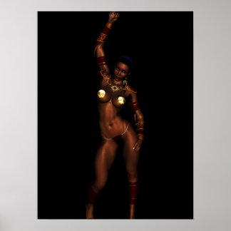 Póster Princesa de Mars Fantasy Girl G-String