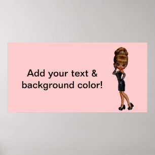 Póster Princesa Diva Partido Bandeira do afro-americano