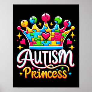 Poster Princesa do Autismo Rainha da Conscientização do A