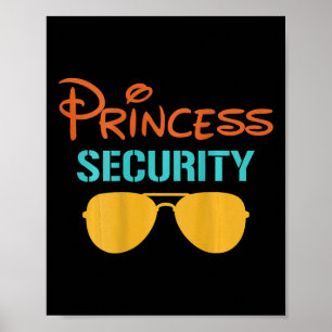 Poster Princesa do Halloween de Segurança do Pai Correspo