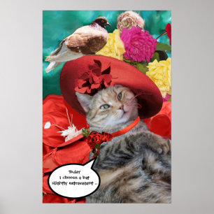 POSTER PRINCESA DOS GATOS CELEBRIDADES TATUS COM CHAPÉU V