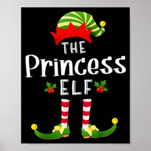 Poster Princesa Duende de Natal Camisola Combinando Festa