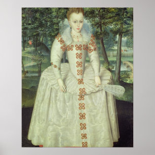 Poster Princesa Elizabeth (1596-1662) 1603 (óleo em