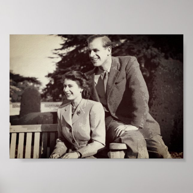 Poster Princesa Elizabeth II Prince Philip (Frente)