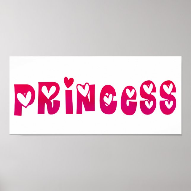 Poster Princesa em Corações (Frente)