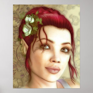 Póster Princesa Fantasia Arte de Elven