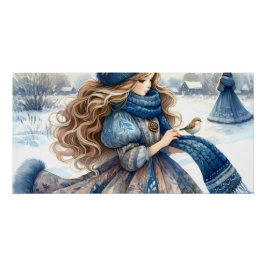 Póster Princesa Fantástica de inverno em Terras Fairítala