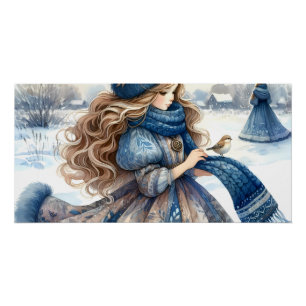 Póster Princesa Fantástica de inverno em Terras Fairítala