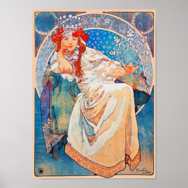 Poster Princesa Hyacinth, Mucha (Frente)