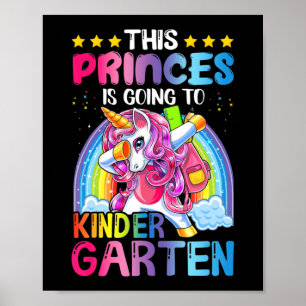 Poster Princesa indo para o jardim de infância, presente