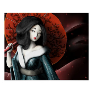 Póster Princesa Japonesa - Taketori Monogatari