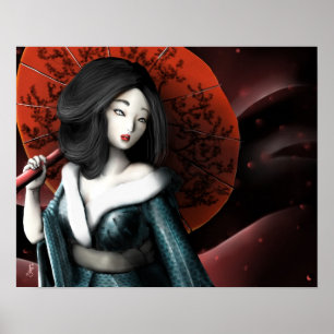 Póster Princesa Japonesa - Taketori Monogatari