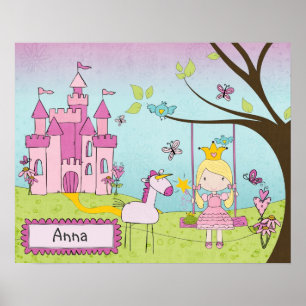 Poster Princesa personalizada Castelo Arte