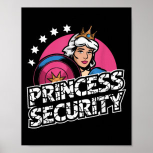 Poster Princesa Security Birthday Pai & Mamãe Boys Br