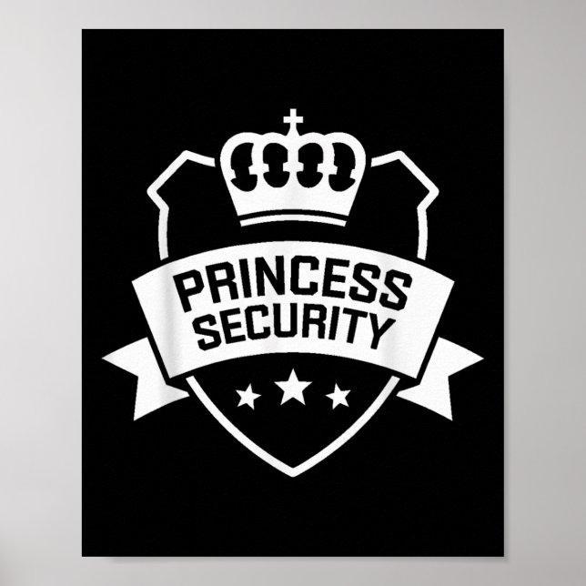 Poster Princesa Security Protection Birthday Family Boys (Frente)