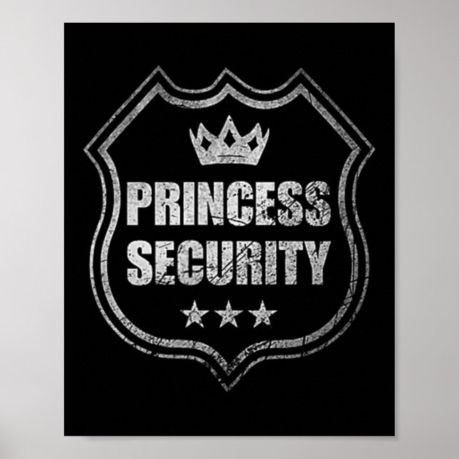 Poster Princesa Security Protection Festa de aniversário  (Frente)