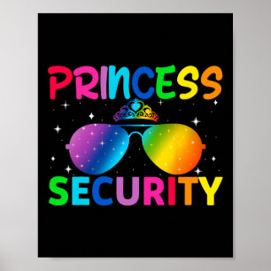 Poster Princesa Segurança Festa de Aniversário do Dia das