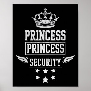 Poster Princesa Segurança - Pai de Aniversário Mamãe Boys
