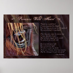 Póster Princesa Selvagem Coração inspirado, © Kim McEl
