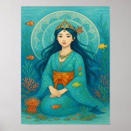 Poster Princesa Submarina em Kimono