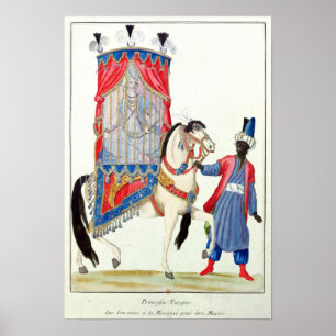Póster Princesa turca em sua maneira à mesquita