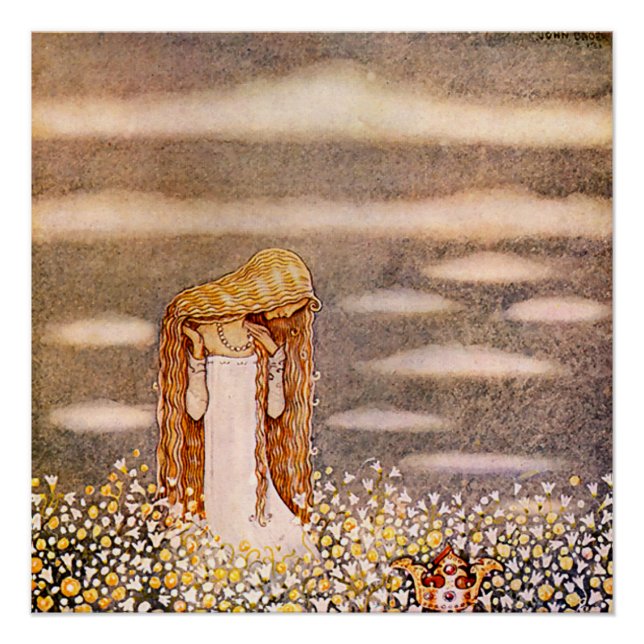 Póster “Princesa Tuvstarr” Aquarela de John Bauer (Frente)