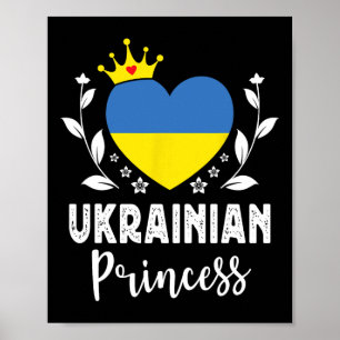 Poster Princesa Ucraniana Bandeira da Ucrânia Orgulhosa G
