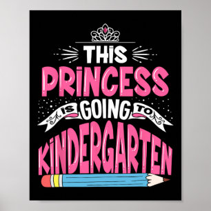 Poster Princesa Vai Ao Jardim De Infância De Volta A Sch