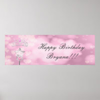 Princesa Wand & Crown - Banner Personalizado de Fe