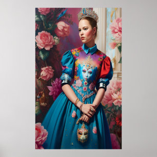 Poster Princess with silver crown