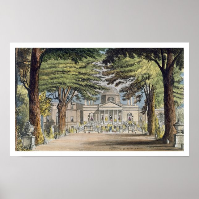 Póster Principal da Chiswick House, de R. Ackerma (Frente)