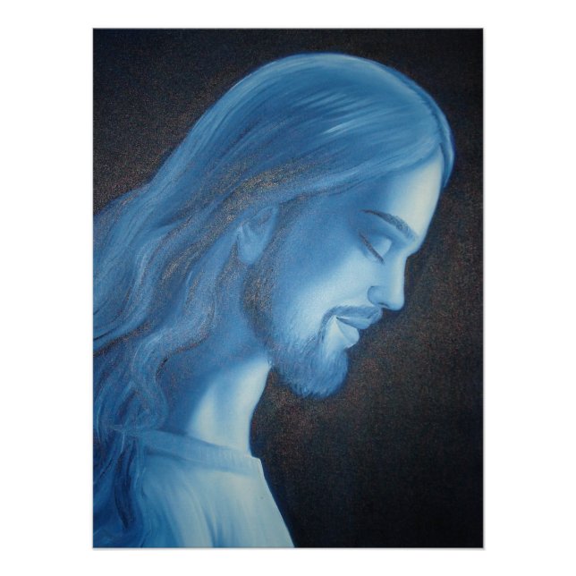 Póster Príncipe da Paz: Perfil de Jesus Azul (Frente)