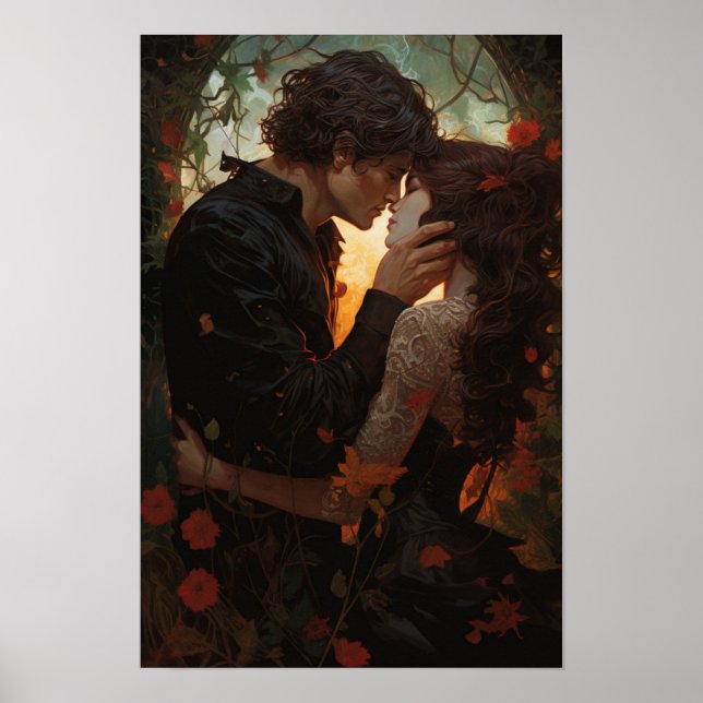 Poster - Príncipe Encantado e Princesa Amor Beijo (Frente)