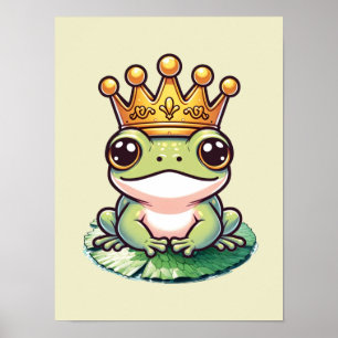 Poster Príncipe Sapo na Sala de Berçário Conto de Fadas C